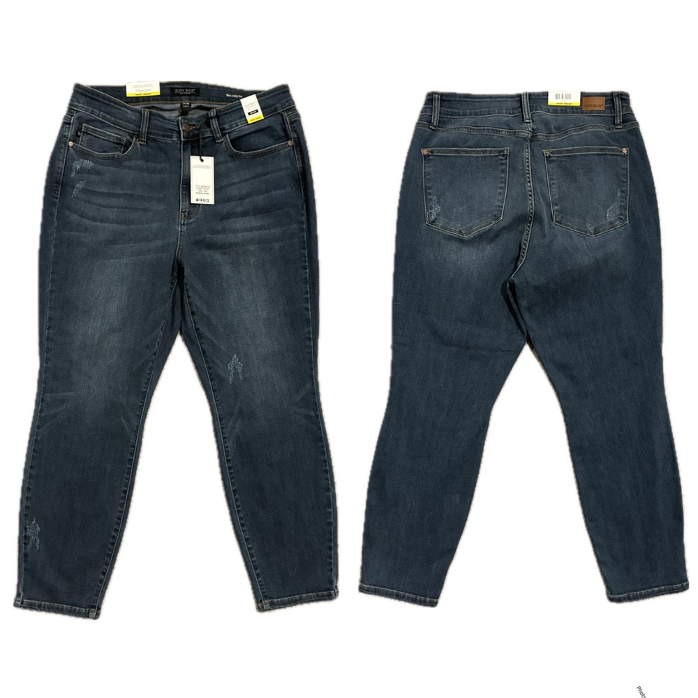 Judy Blue Jeans Women’s 14W SHORT Blue Relaxed Fit Mid Rise NEW WITH TAGS!